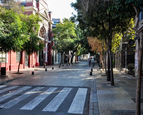 A quiet street view in Providencia, Santiago
